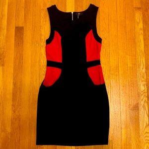 Women’s pink and black work dress